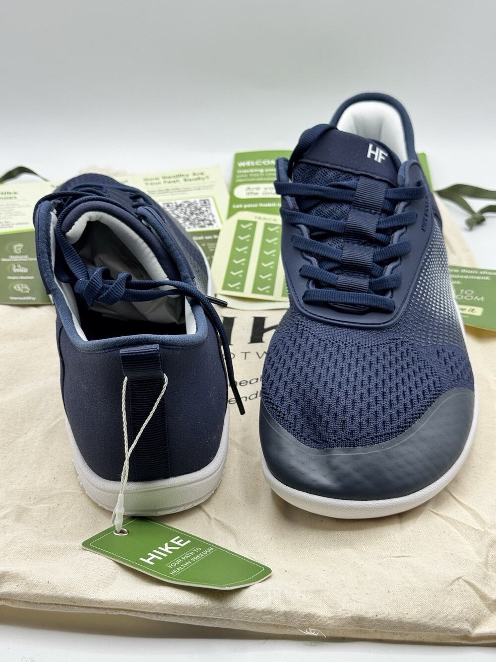 Hike Footwear HF Stride Navy Blue Barefoot Shoes Size 12-12.5 EU 43-9 NWT